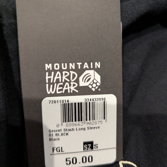 Mountain Hardwear Men's Secret Stash Long Sleeve T Shirt black Sz S NWT - Picture 9 of 10